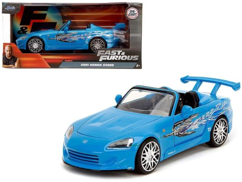 Model Rychle a&nbsp;Zběsile Honda S2000 modrá 1:24 - Modely aut a&nbsp;motorek