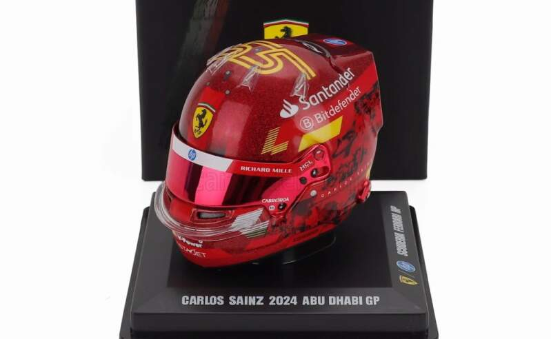 Model přilby Carlos Sainz - SF Abu Dhabi 2024 1:5 LookSmart - Modely aut a&nbsp;motorek