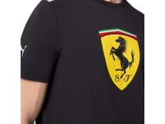 Ferrari F1 2025 pánské tričko s&nbsp;velkým logem černé 3