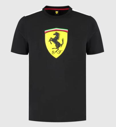 Ferrari F1 2025 pánské tričko s&nbsp;velkým logem černé - Novinky