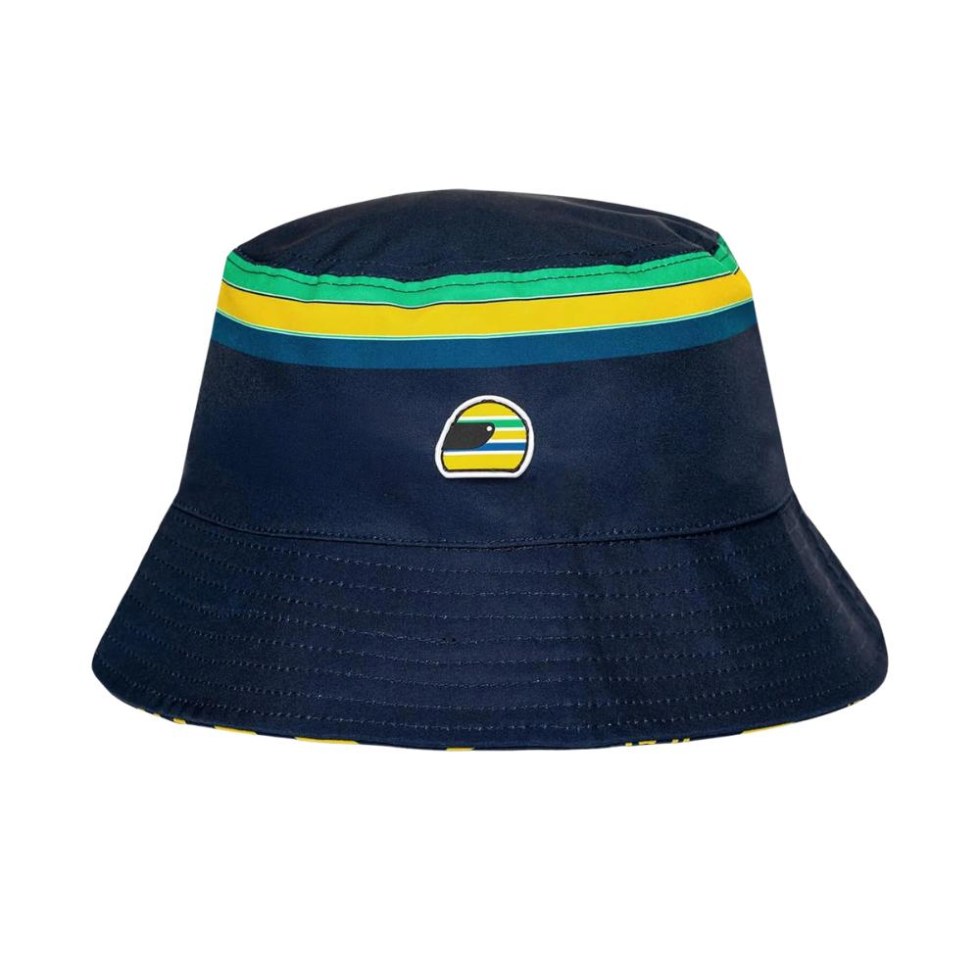 Ayrton Senna oboustranný klobouk modrý - Ayrton Senna