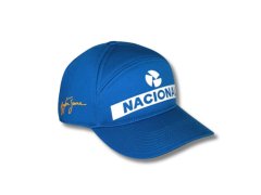 Ayrton Senna kšiltovka Nacional replika modrá 2