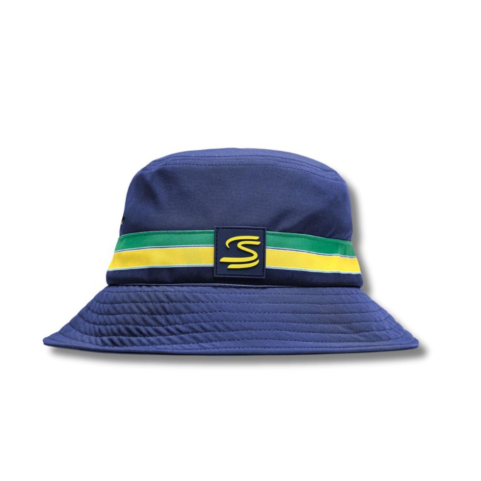 Ayrton Senna klobouk Stripe Bucket modrá Ayrton Senna klobouk Stripe Bucket modrá - Ayrton Senna kšiltovky a čepice