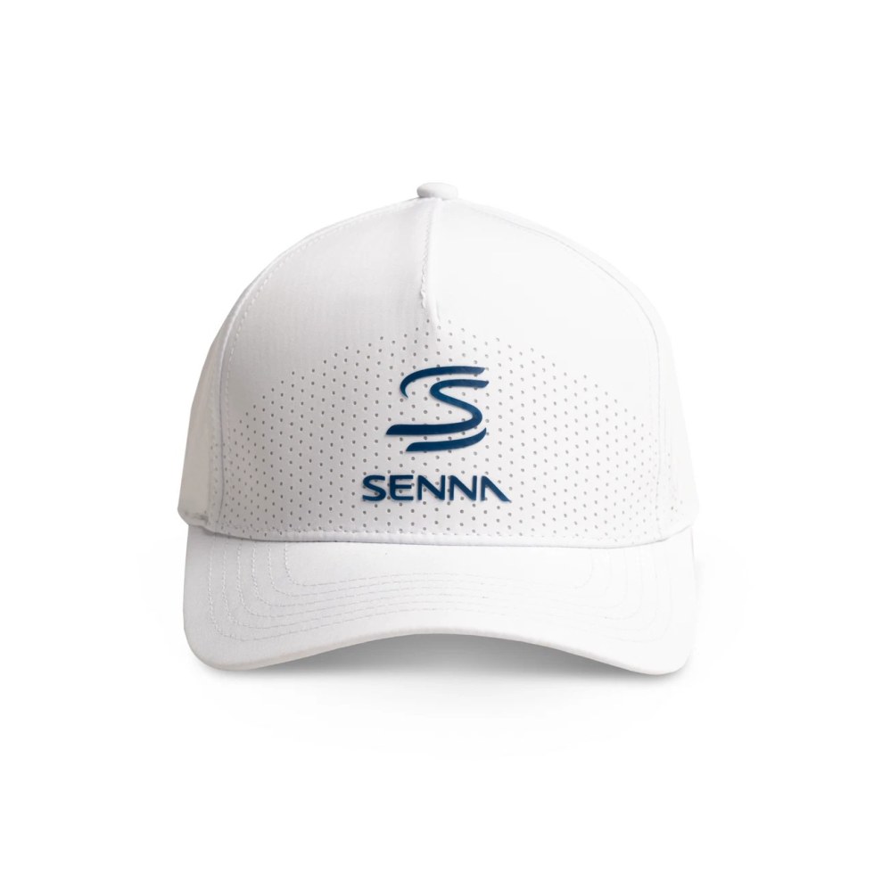 Ayrton Senna BB kšiltovka s vnitřním savým páskem bílá - Ayrton Senna kšiltovky a čepice