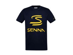 Ayrton Senna pánské tričko Legacy Logo modré