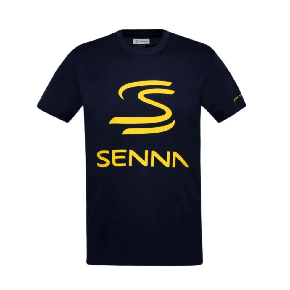 Ayrton Senna pánské tričko Legacy Logo modré Ayrton Senna pánské tričko Legacy Logo modré - Ayrton Senna pánská trička