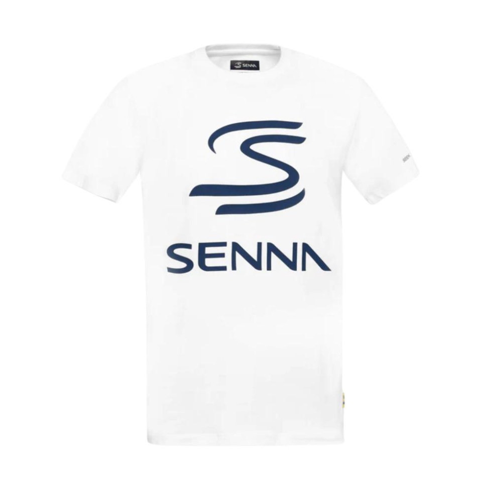 Ayrton Senna pánské tričko Legacy Logo bílé Ayrton Senna pánské tričko Legacy Logo bílé - Ayrton Senna pánská trička