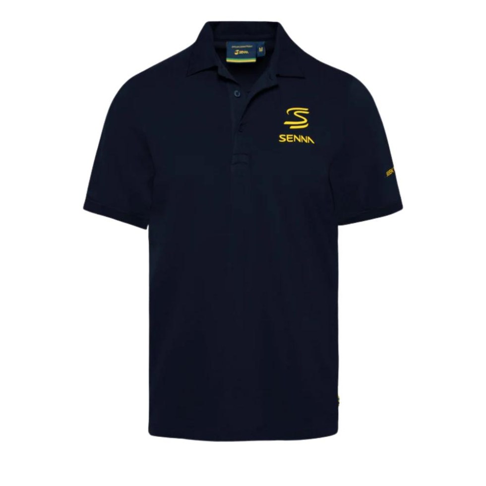 Ayrton Senna pánské polo tričko Legacy modré Ayrton Senna pánské polo tričko Legacy modré - Ayrton Senna pánská trička