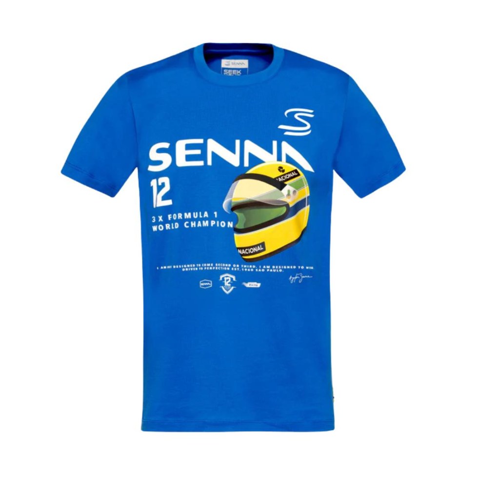 Ayrton Senna pánské tričko Graphic 12 modré Ayrton Senna pánské tričko Graphic 12 modré - Ayrton Senna pánská trička