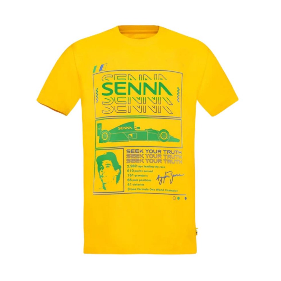 Ayrton Senna pánské tričko Race žluté Ayrton Senna pánské tričko Race žluté - Ayrton Senna pánská trička