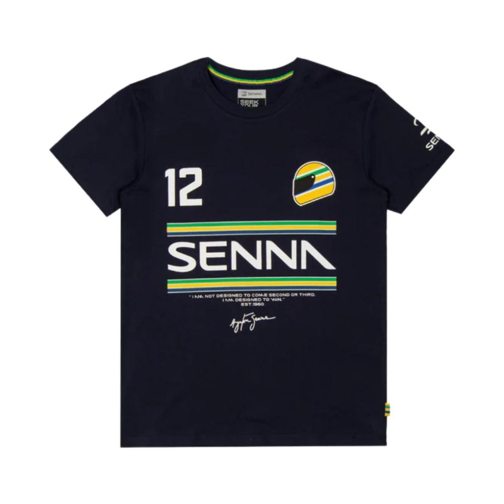 Ayrton Senna Stripe #12 pánské tričko modré
