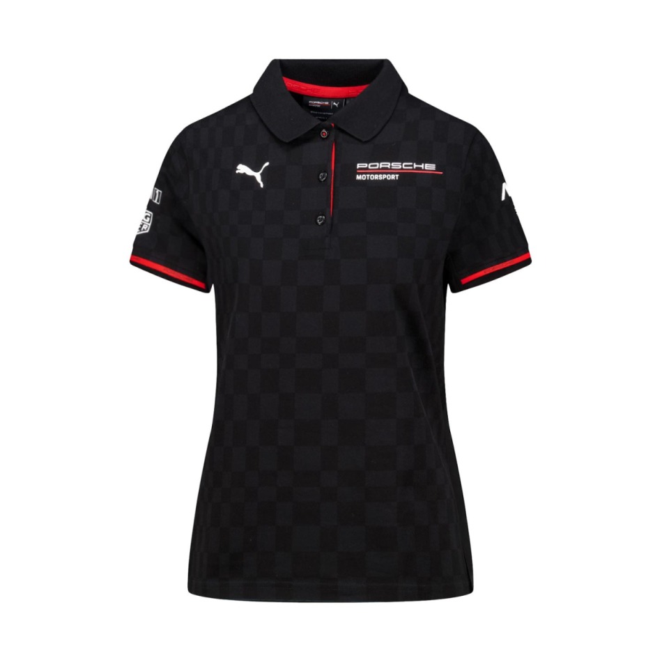 Porsche Motorsport dámské polo tričko official Teamline Replica black 2025 - Porsche dámské oblečení
