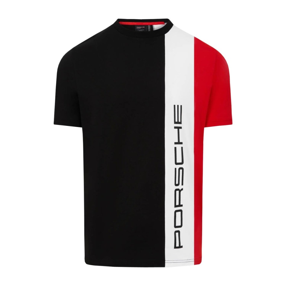 Porsche Motorsport pánské tričko Stripe Black 2024
