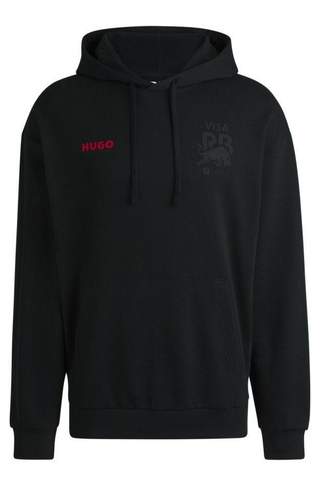 Visa Cash App RB pánská mikina s&nbsp;kapucí Hugo small logo black F1 team 2024 - Racing Bulls mikiny, bundy