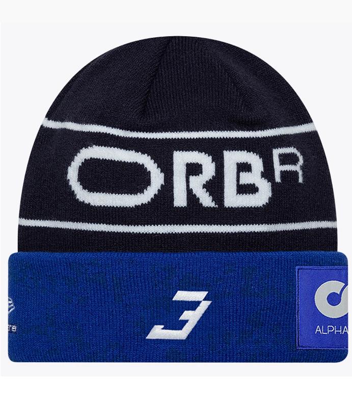 Red Bull Racing F1 2026 zimní čepice Max Verstappen #3 modrá