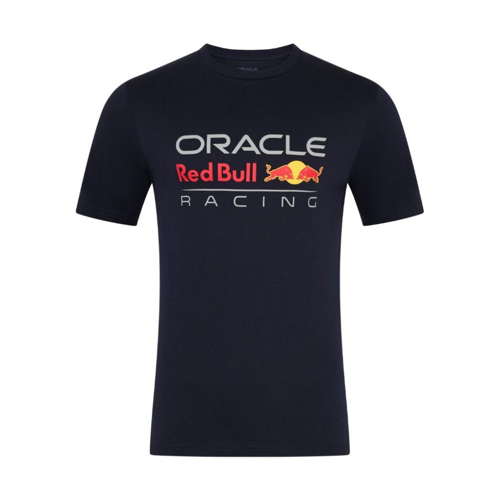 Red bull Racing F1 2026 dětské tričko s&nbsp;velkým logem - modré - Red Bull Racing dětská trička