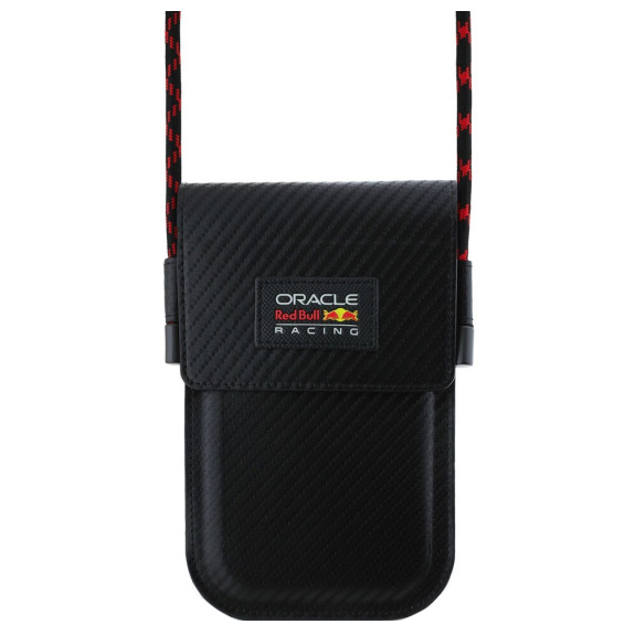 Red Bull Racing PU Carbon Taška na Telefon Black - Red Bull Racing doplňky