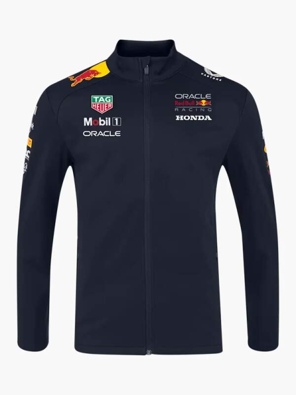 Red Bull Racing pánská bunda softshell official Teamline Replica navy F1 Team 2025 - Red Bull Racing mikiny, bundy