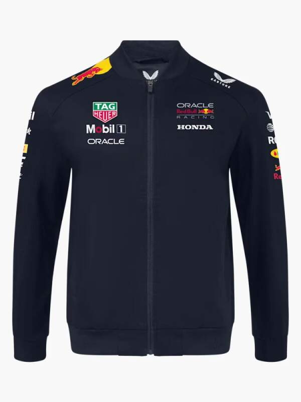 Red Bull Racing pánská bunda bomber official Teamline Replica navy F1 Team 2025 - Red Bull Racing mikiny, bundy