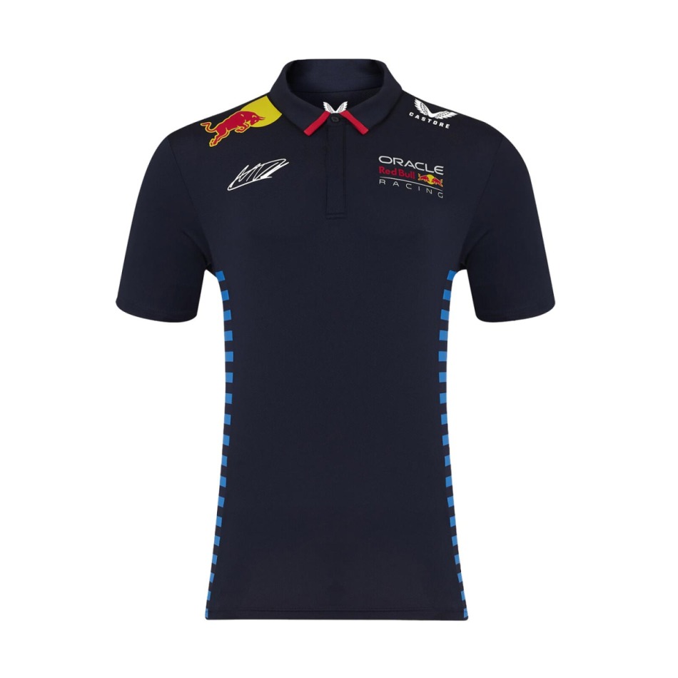 Red Bull Racing pánské polo tričko Driver Max Verstappen blue F1 Team 2024 - Red Bull Racing trička, polo trička, košile