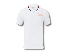 Red Bull Racing unisex polo tričko Core s&nbsp;barevným logem - bílé