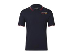 Red Bull Racing unisex polo tričko Core s&nbsp;barevným logem - modré