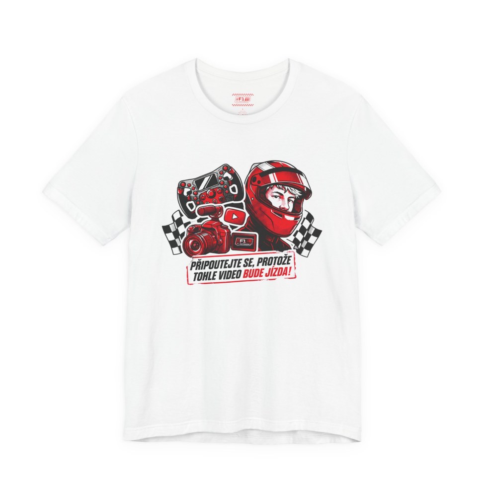 F1sPatrikem tričko unisex bílé - Spolupráce f1sPatrikem