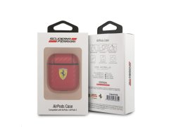 Scuderia Ferrari Carbon PC/PU FESA2CARE pouzdro na Airpods 1/2 3