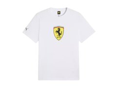 Ferrari F1 pánské tričko s velkým logem bílé