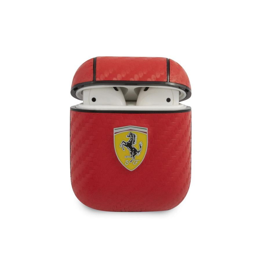 Scuderia Ferrari Carbon PC/PU FESA2CARE pouzdro na Airpods 1/2 - Tipy na dárky