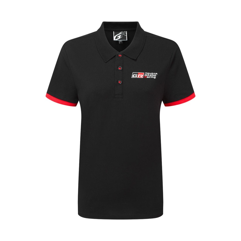 Toyota Gazoo Racing dámské polo tričko GR Logo black 2024 - Toyota Gazoo Racing dámské oblečení