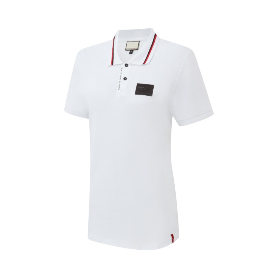Toyota Gazoo Racing dámské polo tričko Badge white GR 2026 - Toyota Gazoo Racing dámské oblečení