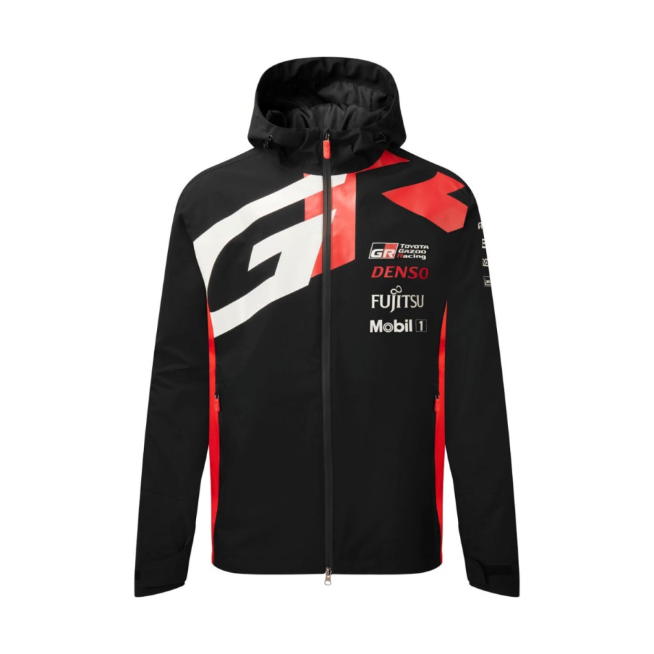 Toyota Gazoo Racing pánská bunda s kapucí Rain WRC official black 2025