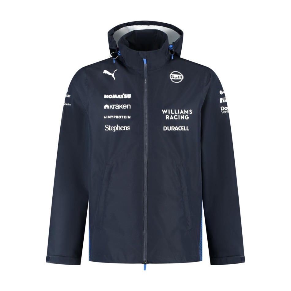 Williams Martini Racing pánská bunda s kapucí Rain official Teamline Replica blue F1 Team 2025