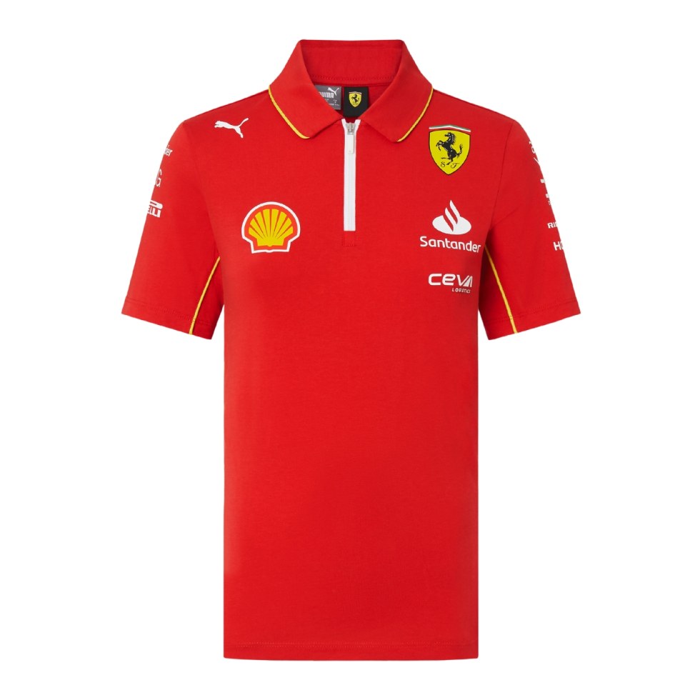 Ferrari F1 2024 dámské týmové polo tričko - Ženy topy, trička a tílka